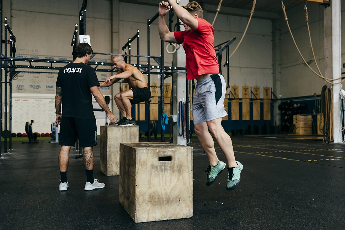 people training hard in gym