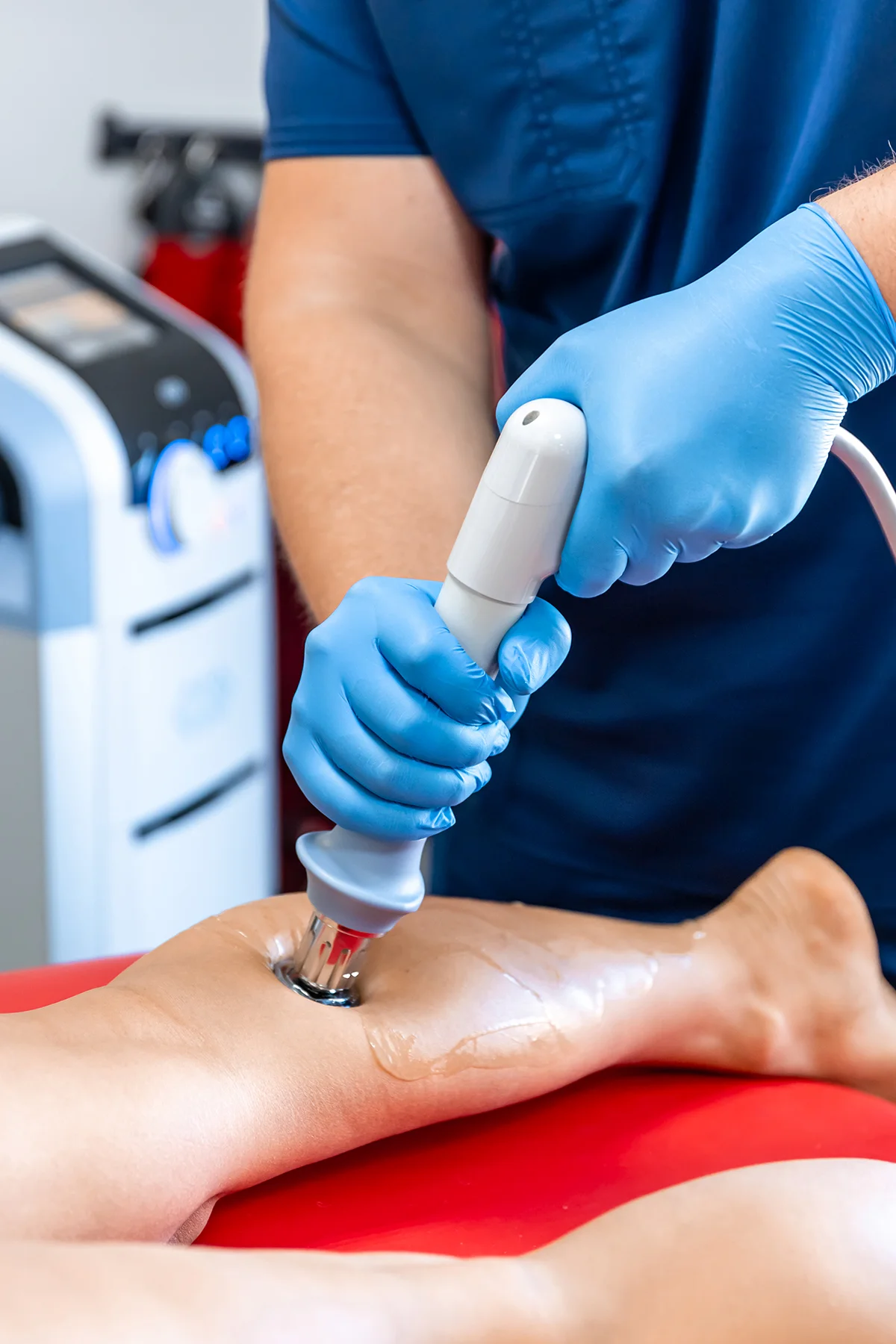 physical therapist performing therapy